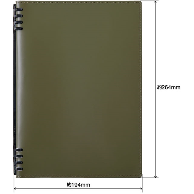 キングジム レザフェスU RN テフレーヌ グレー 9855TELU-GY 1冊（ご注文単位1冊）【直送品】