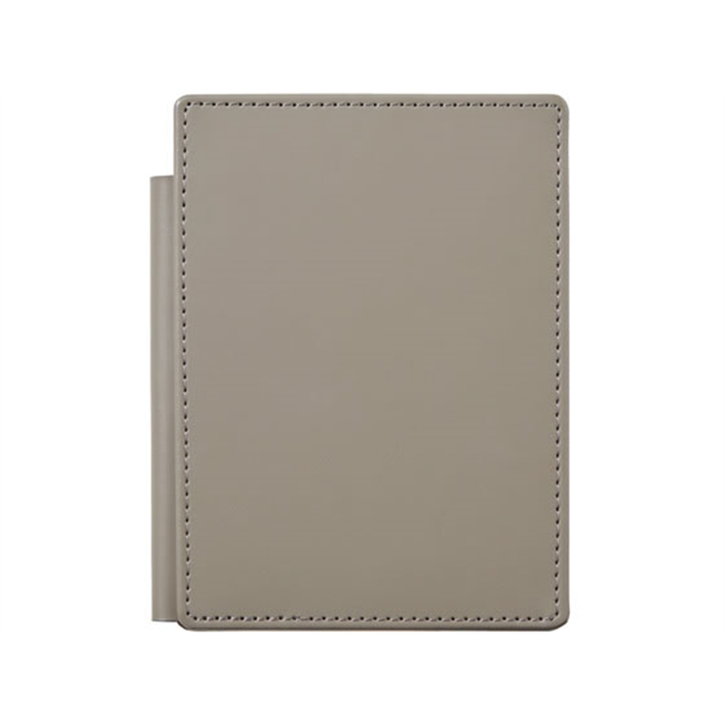 キングジム レザフェスU スライドメモパッド グレー 9932LU-GY 1冊（ご注文単位1冊）【直送品】