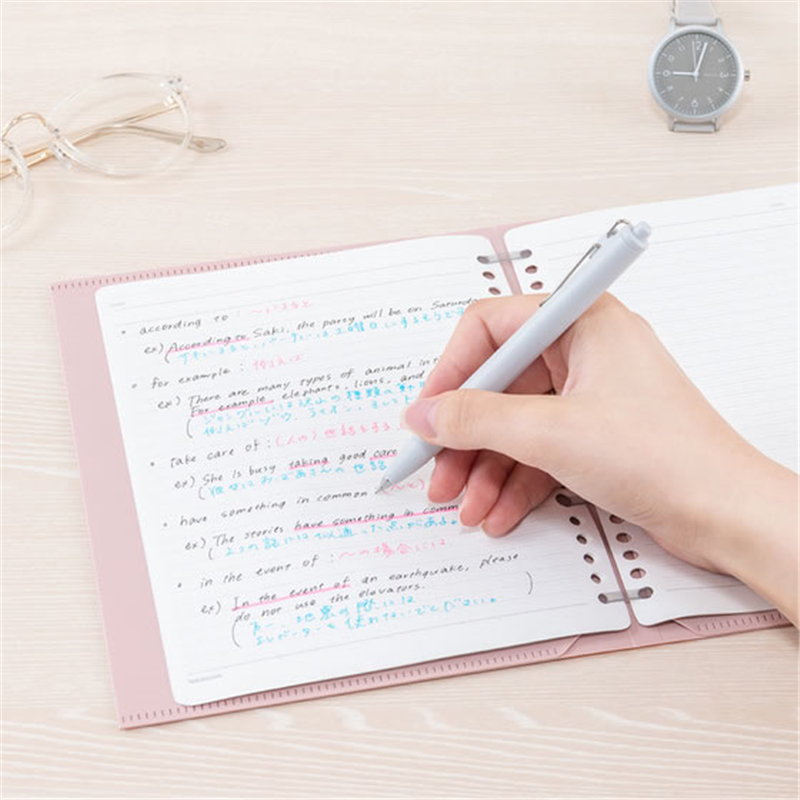 ナカバヤシ フラリーフ ロジカル・フラットバンダーノート A5 オールドピンク FLL- 1冊(ご注文単位1冊)【直送品】