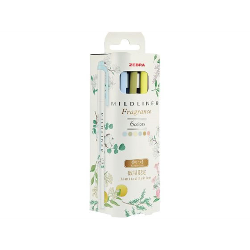 ゼブラ マイルドライナー限定 香りつき 6色セット 1セット(ご注文単位1セット)【直送品】