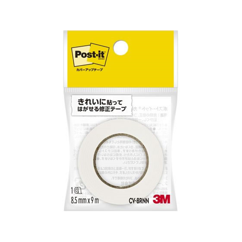 3M ポスト・イット カバーアップテープ 詰替用 幅8.5mm×長さ9m CV 1個（ご注文単位1個）【直送品】
