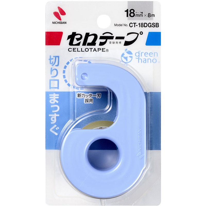 ニチバン セロテープ 小巻カッター付き グリーンナノ配合 スノーブルー CT-1 1個（ご注文単位1個）【直送品】