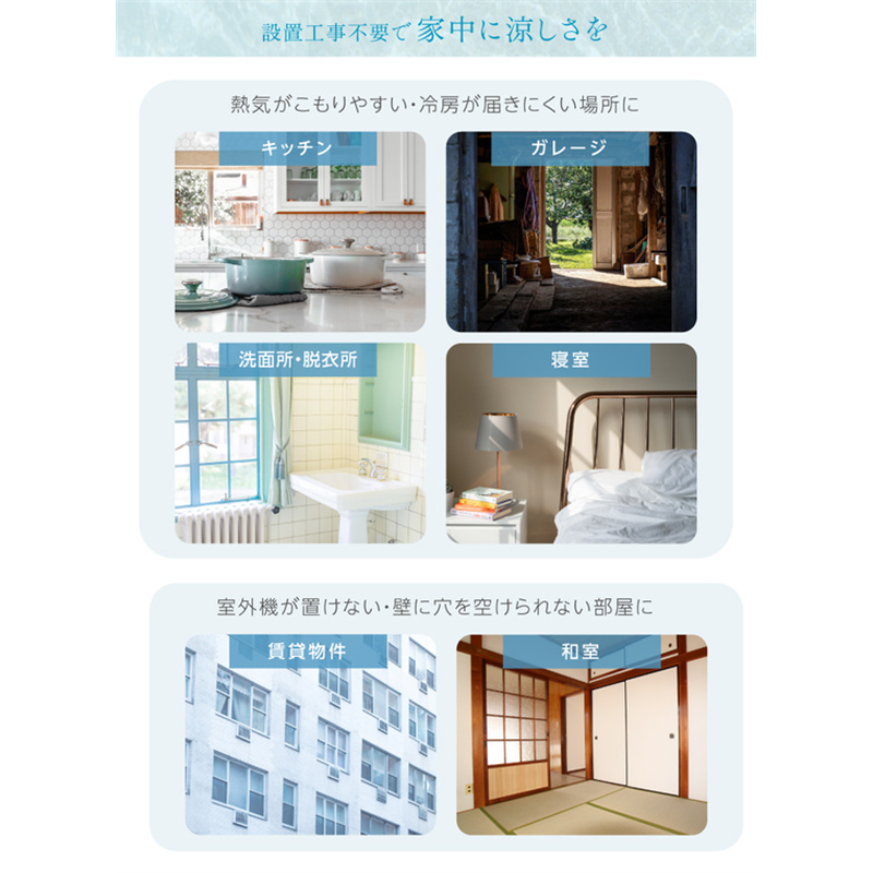 ユアサプライムス どこでもエアコン スリム YMC-20E(W) 1台(ご注文単位1台)【直送品】
