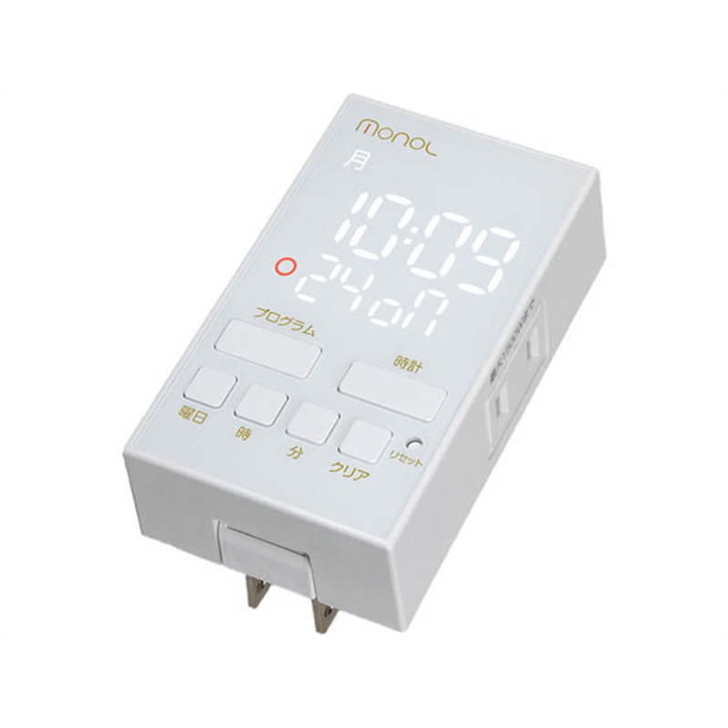 ナカバヤシ オートマチック デジタルタイマーコンセント 白 OAT-TM01W 1個（ご注文単位1個）【直送品】