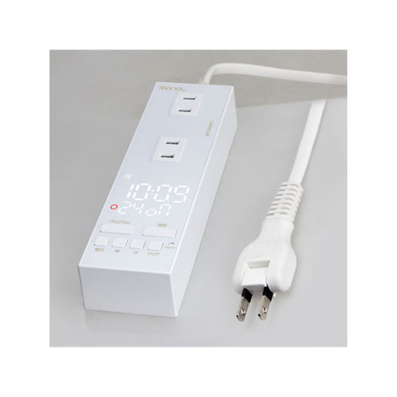 ナカバヤシ オートマチック デジタルタイマーコンセントコード付 白 OAT-TM02W 1個（ご注文単位1個）【直送品】