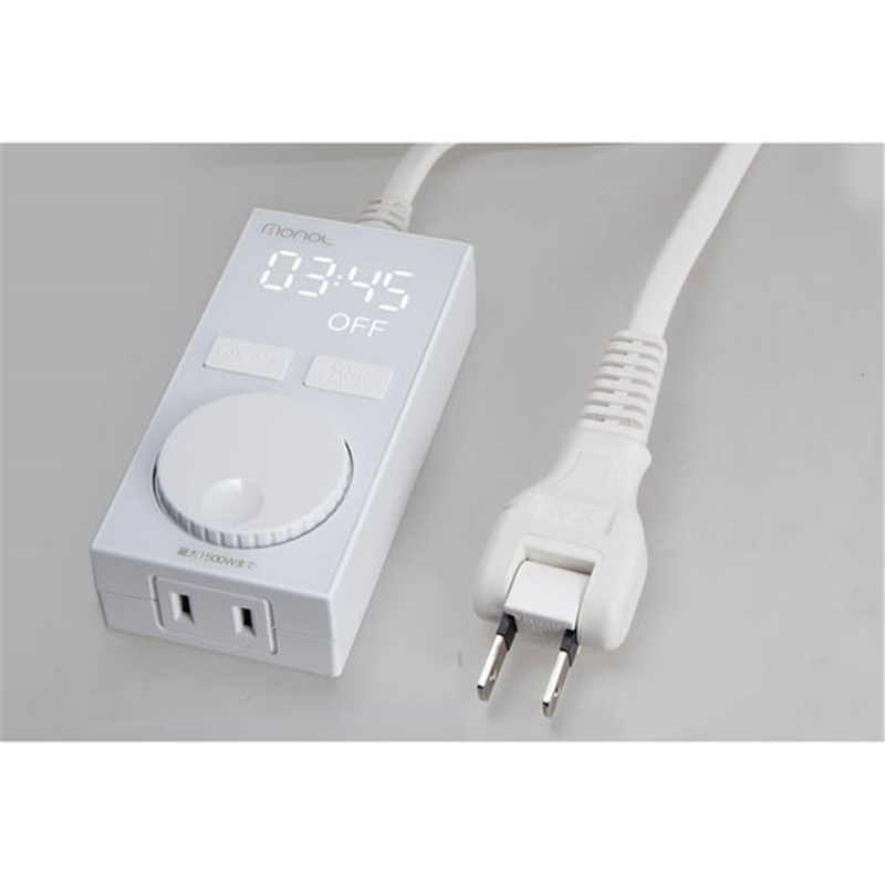 ナカバヤシ オートマチック ON／OFFタイマーコンセントコード付 白 OAT-TM03W 1個（ご注文単位1個）【直送品】