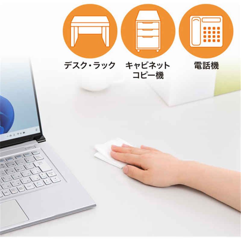 サンワサプライ OAウェットティッシュ 強力タイプ 60枚 CD-WT6K2 1個(ご注文単位1個)【直送品】