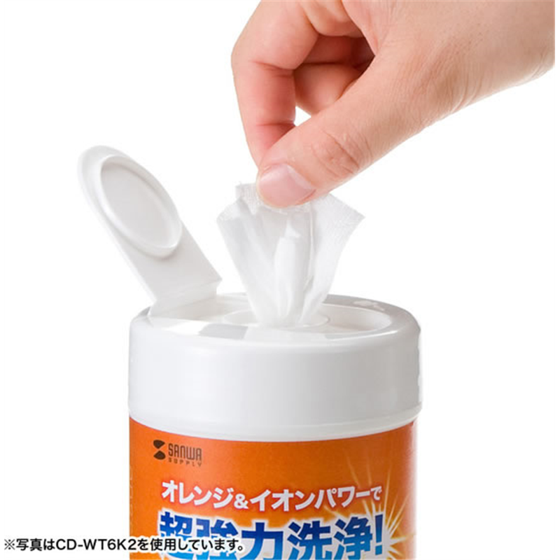 サンワサプライ OAウェットティッシュ 強力タイプ 100枚 CD-WT6KL2 1個(ご注文単位1個)【直送品】
