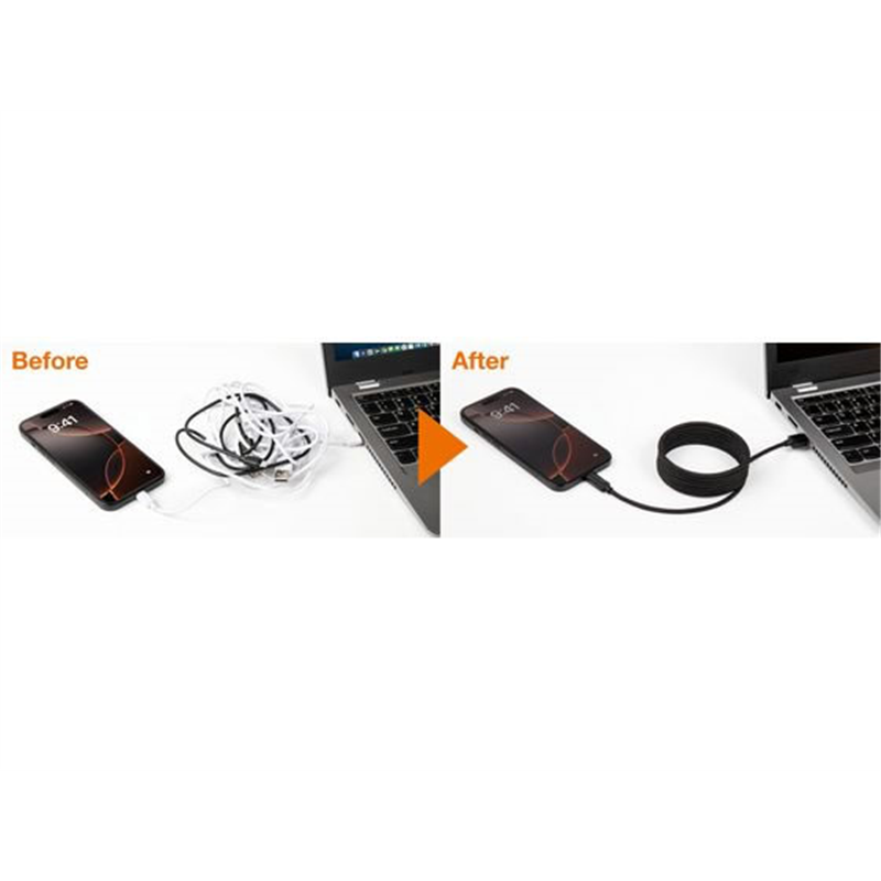 朝日電器 マグネットUSBラウンドケーブル PD60W A&CtoC 1.5m ホワイ 1本(ご注文単位1本)【直送品】