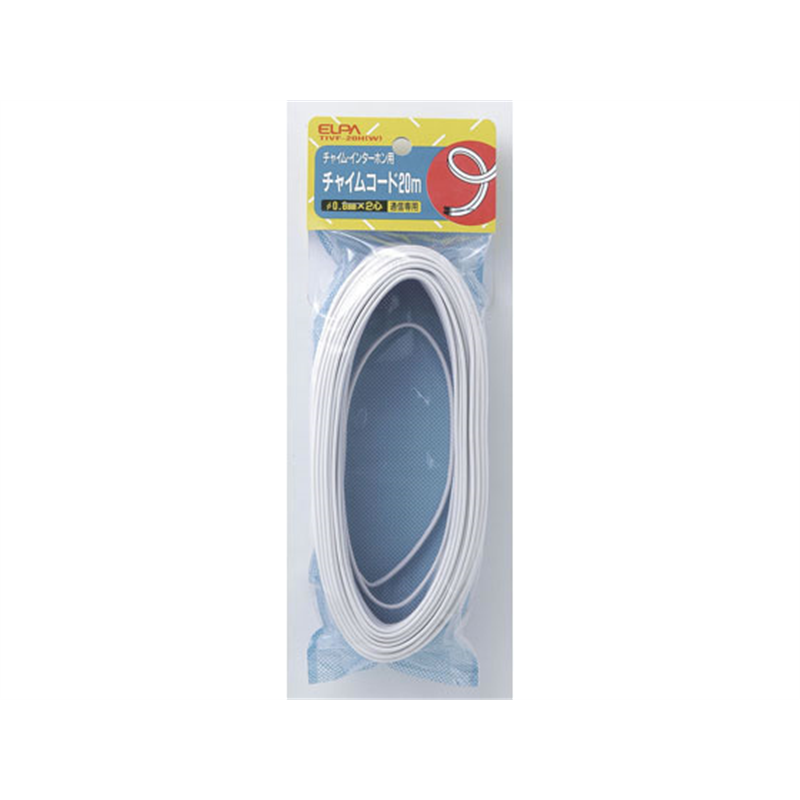朝日電器 チャイムコード ホワイト 20m TIVF-20H(W) 1個（ご注文単位1個）【直送品】