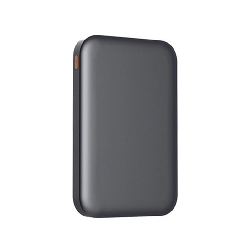 LAZOS 半固体 モバイルバッテリー 5000mAh マグネット充電式 ブラッ 1個（ご注文単位1個）【直送品】