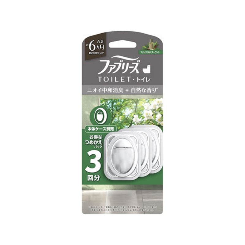P&Gジャパン ファブリーズ トイレ用消臭剤+自然な香り 詰替 フォレ 1パック（ご注文単位1パック）【直送品】