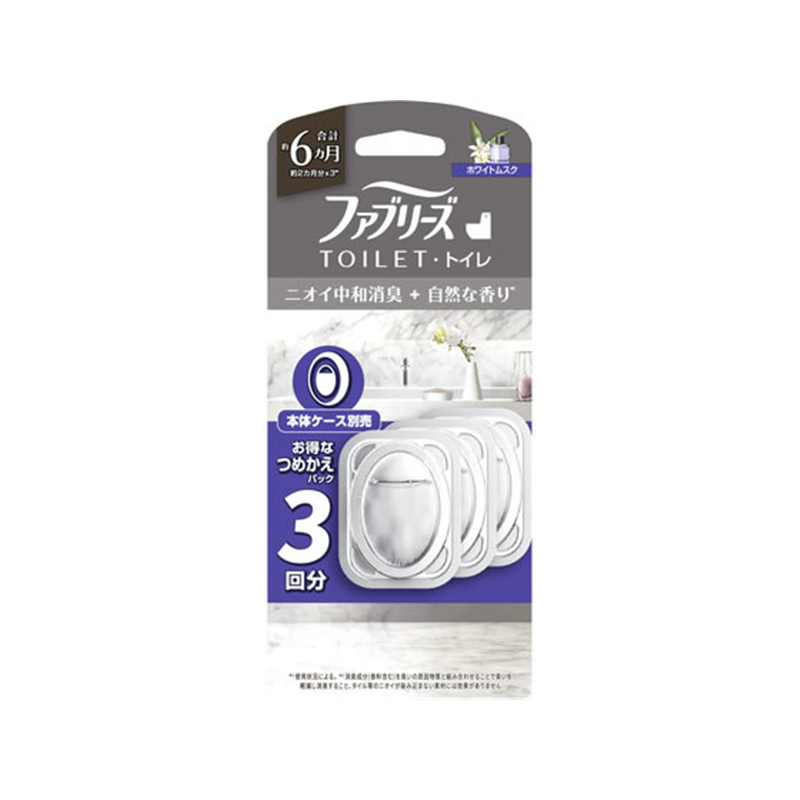 P&Gジャパン ファブリーズ トイレ用消臭剤+自然な香り 詰替 ホワイ 1パック（ご注文単位1パック）【直送品】