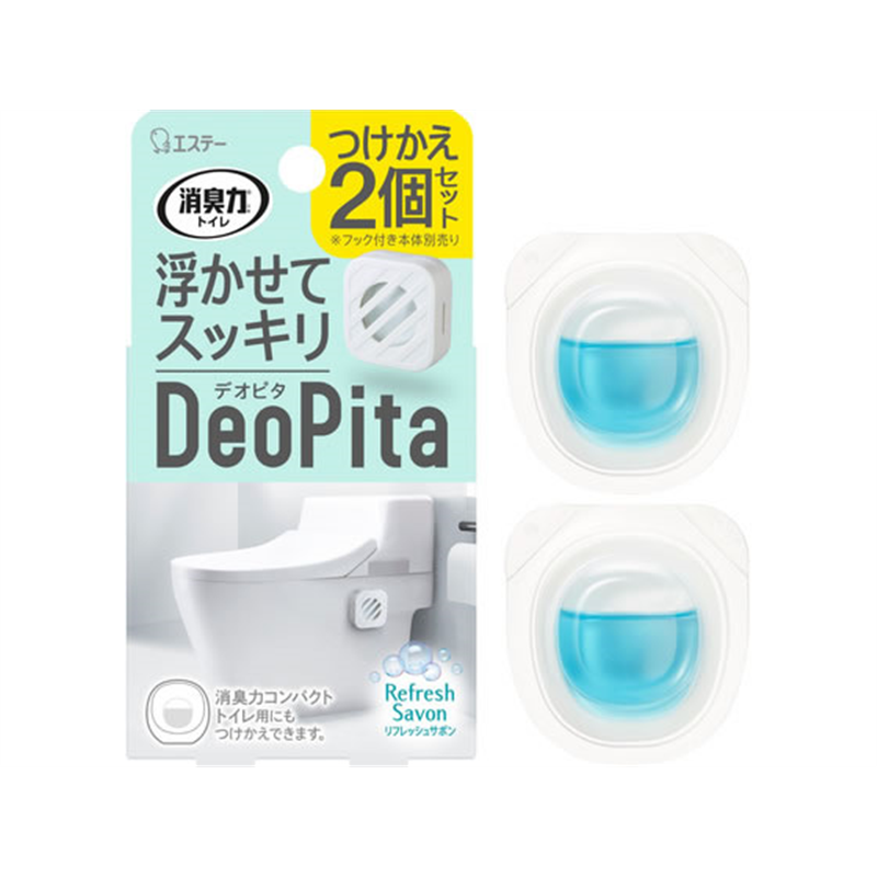 エステー 消臭力 DeoPita トイレ用 つけかえ リフレッシュサボン 2個 1パック(ご注文単位1パック)【直送品】