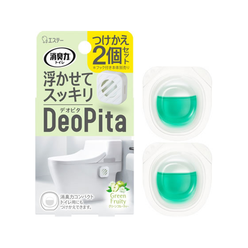 エステー 消臭力 DeoPita トイレ用 つけかえ グリーンフルーティー 2個 1パック(ご注文単位1パック)【直送品】