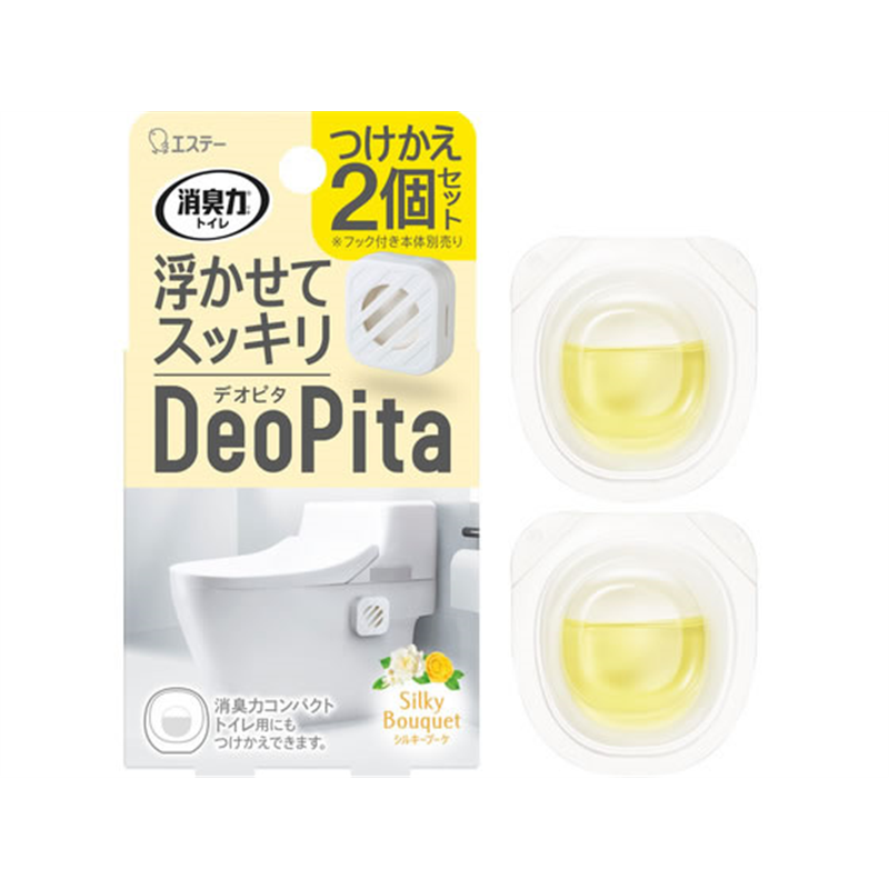 エステー 消臭力 DeoPita トイレ用 つけかえ シルキーブーケ 2個 1パック(ご注文単位1パック)【直送品】