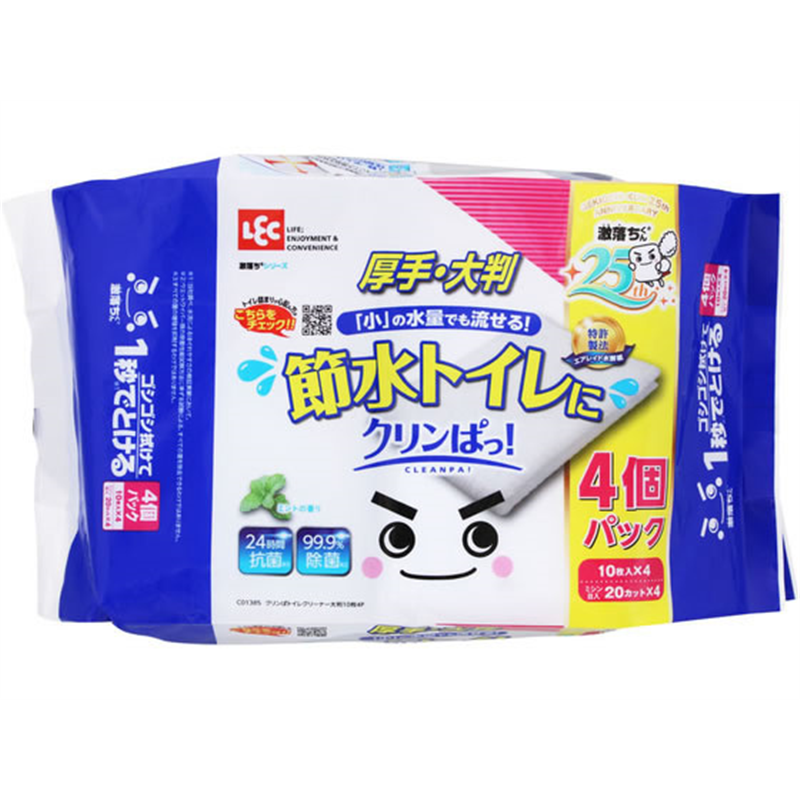 レック クリンぱトイレクリーナー大判10枚 4P 1個（ご注文単位1個）【直送品】