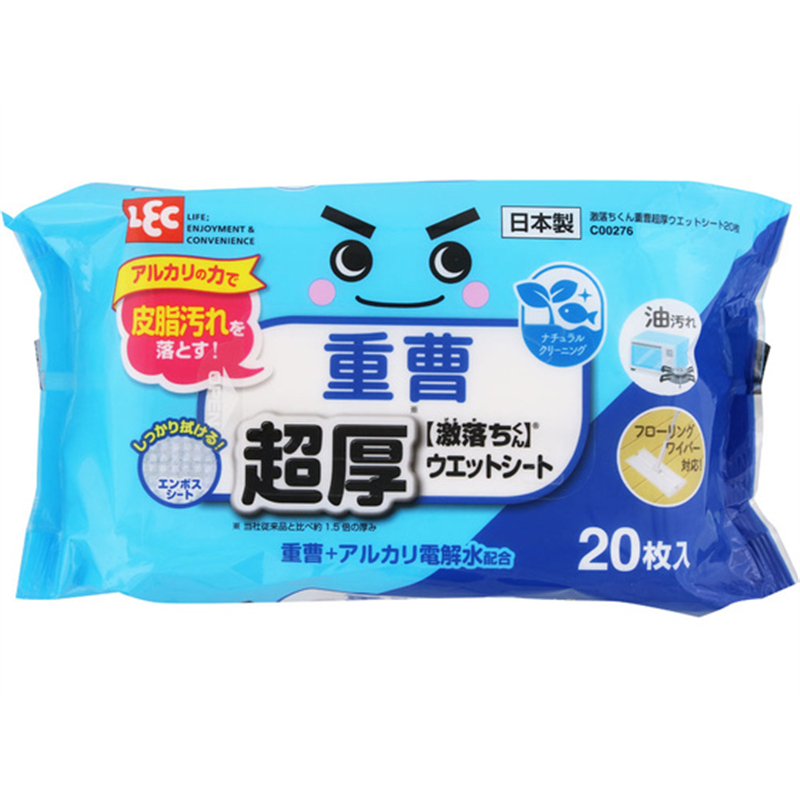 レック 激落ちくん 重曹超厚ウェットシート 20枚 1個（ご注文単位1個）【直送品】