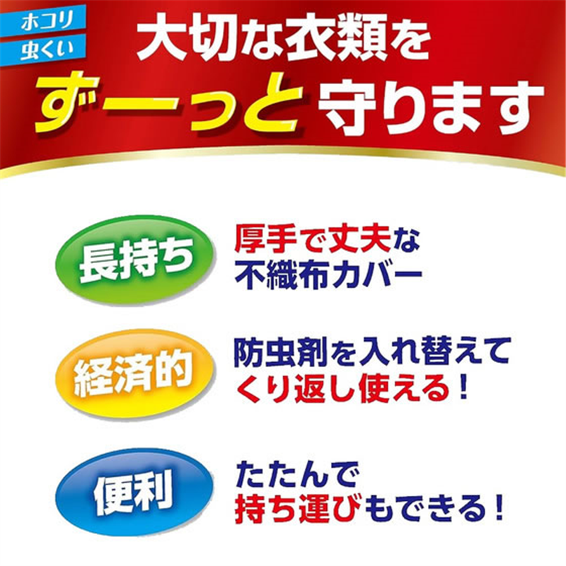 白元アース ミセスロイド くりかえし使える防虫衣類カバー 1セット 1組(ご注文単位1組)【直送品】