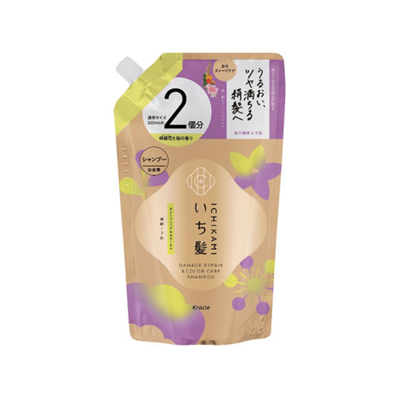 クラシエ いち髪 ダメージリペア&カラーケア シャンプー 詰替 2回分 640 1個（ご注文単位1個）【直送品】