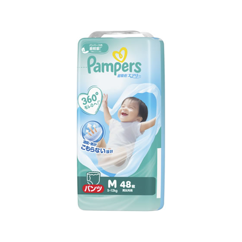 P&G パンパース 超吸収エアリー Mサイズ 48枚入 1個（ご注文単位1個）【直送品】