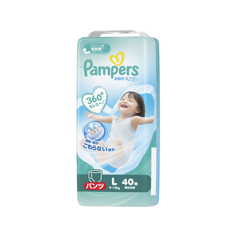 P&G パンパース 超吸収エアリー Lサイズ 40枚入 1個（ご注文単位1個）【直送品】