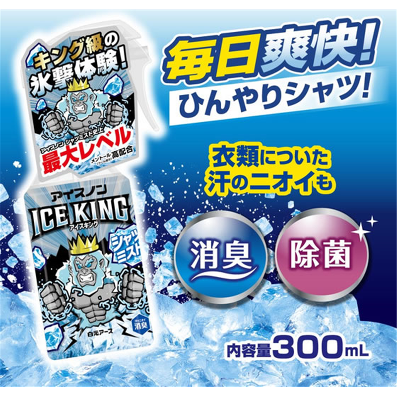 白元アース アイスノン ICEKING シャツミスト ミントの香り 詰替 280mL 1個(ご注文単位1個)【直送品】