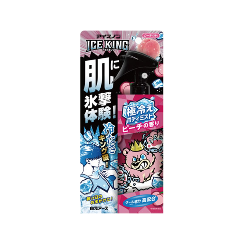 白元アース アイスノン ICEKING ボディミスト ピーチの香り 150mL 1個（ご注文単位1個）【直送品】