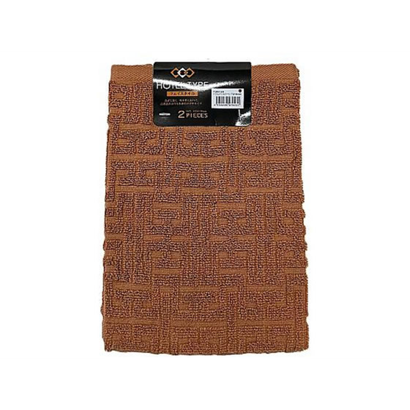 林 フェイスタオル2P BROWN 34×80cm 2枚×10袋入 54-0055-07 1セット（ご注文単位1セット）【直送品】