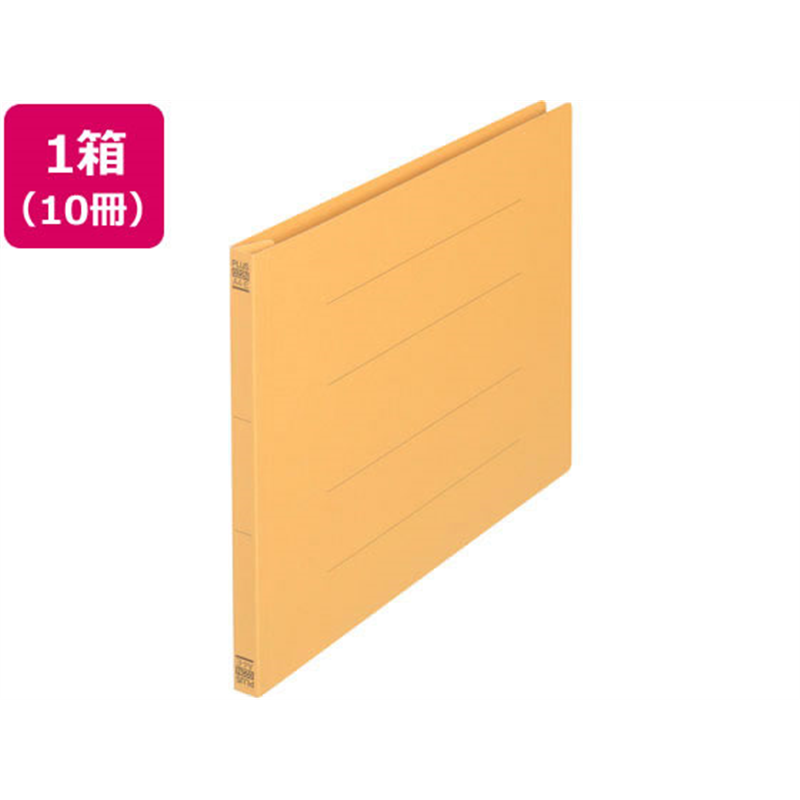 プラス フラットファイル ノンステッチ A4ヨコ イエロー 10冊 NO.022N 78-2 1箱（ご注文単位1箱）【直送品】