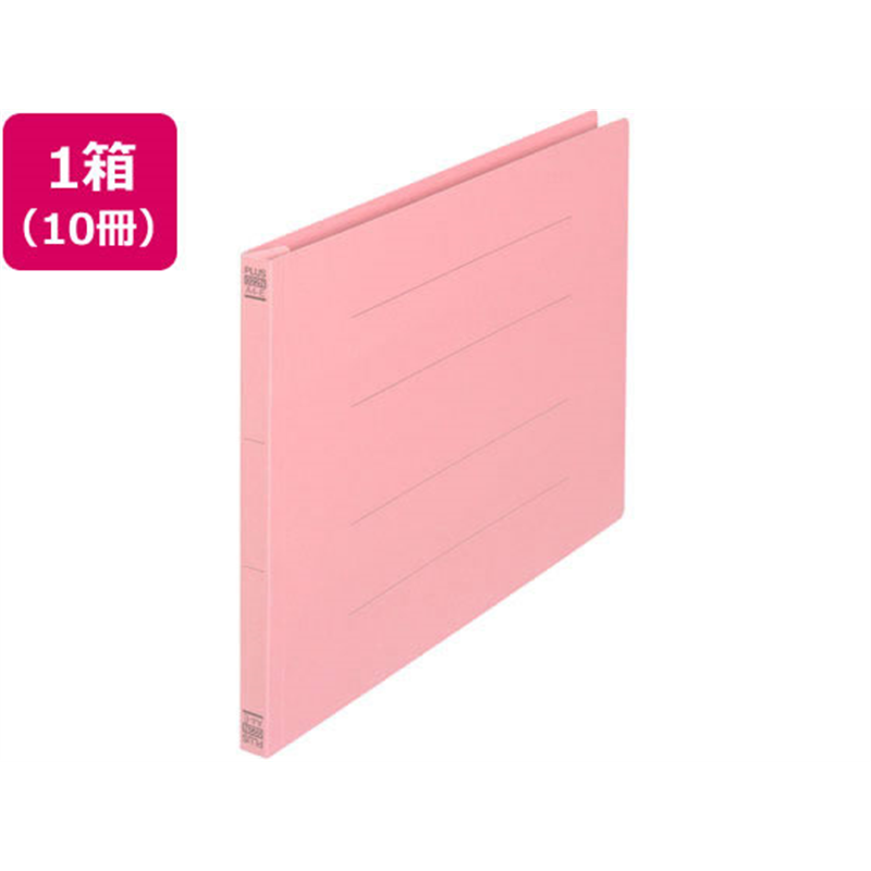 プラス フラットファイル ノンステッチ A4ヨコ ピンク 10冊 NO.022N 78-2 1箱（ご注文単位1箱）【直送品】