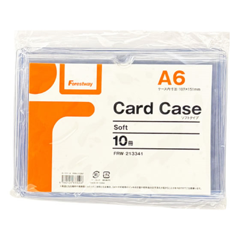 Forestway ソフトカードケース(軟質)A6 10枚 1パック（ご注文単位1パック）【直送品】