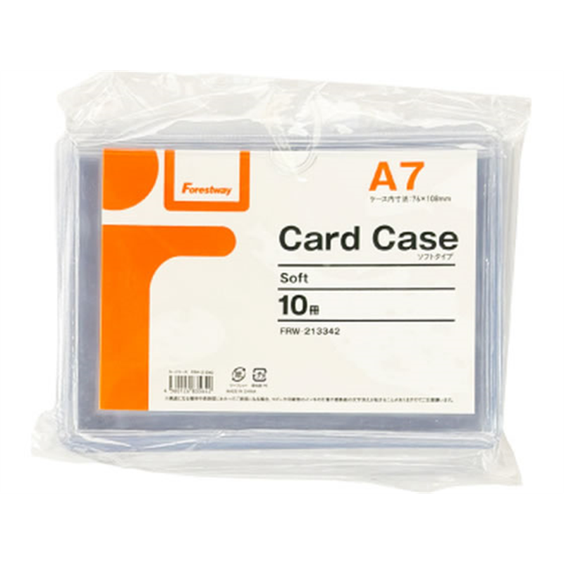 Forestway ソフトカードケース(軟質)A7 10枚 1パック（ご注文単位1パック）【直送品】