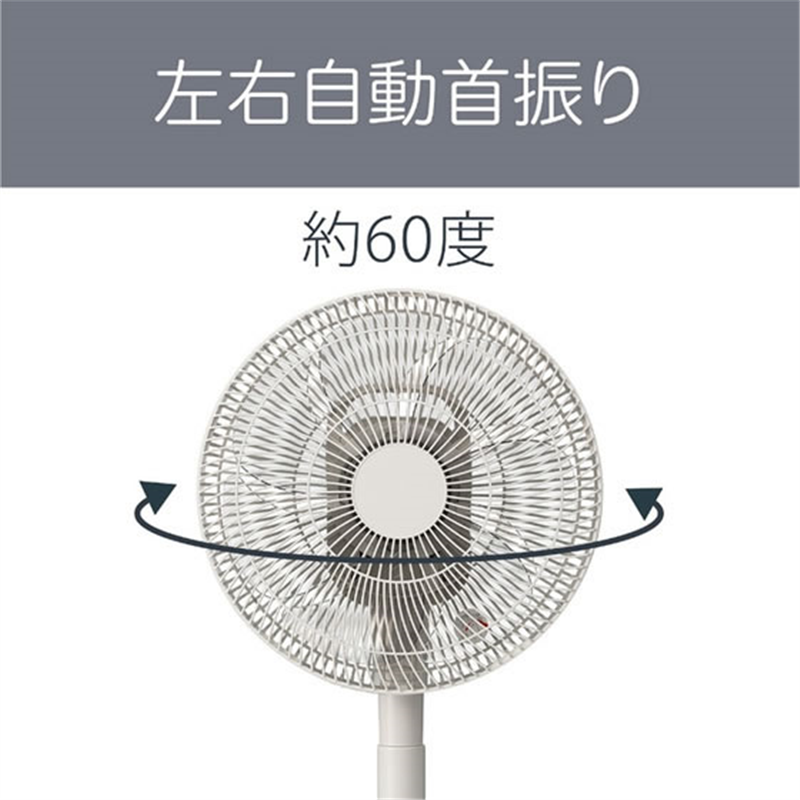 KOIZUMI DCリビング扇風機 7枚羽根 9段階風量調整 上部 1個（ご注文単位1個）【直送品】