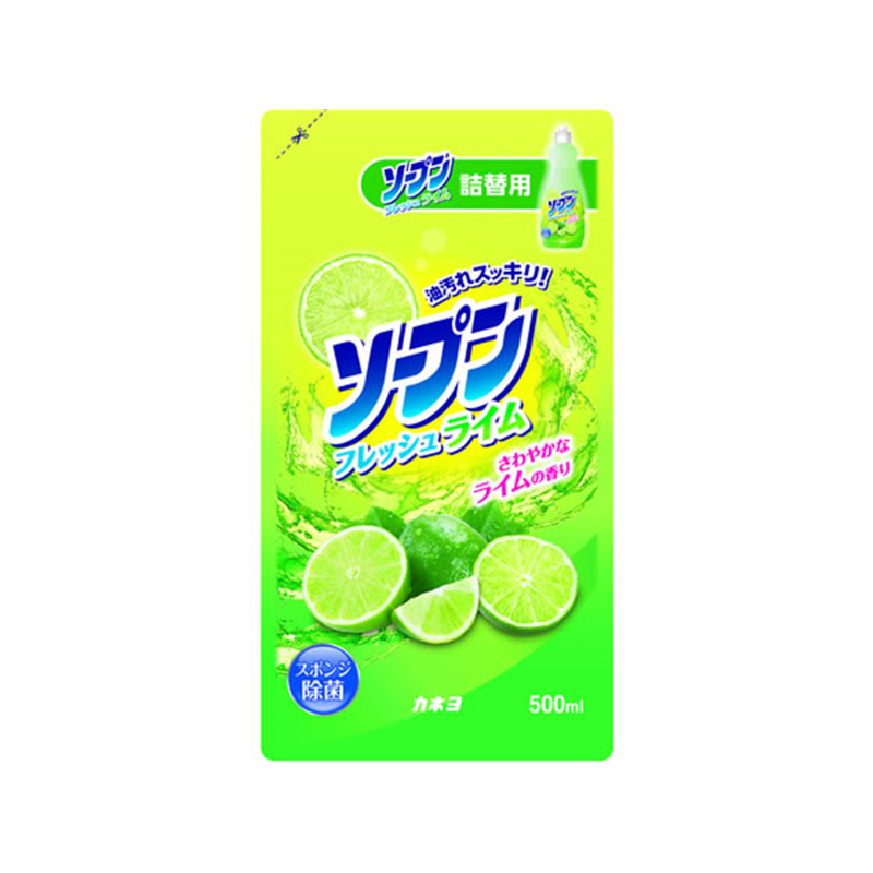 カネヨ石鹸 ソープンフレッシュライム 詰替 500mL 1個（ご注文単位1個）【直送品】