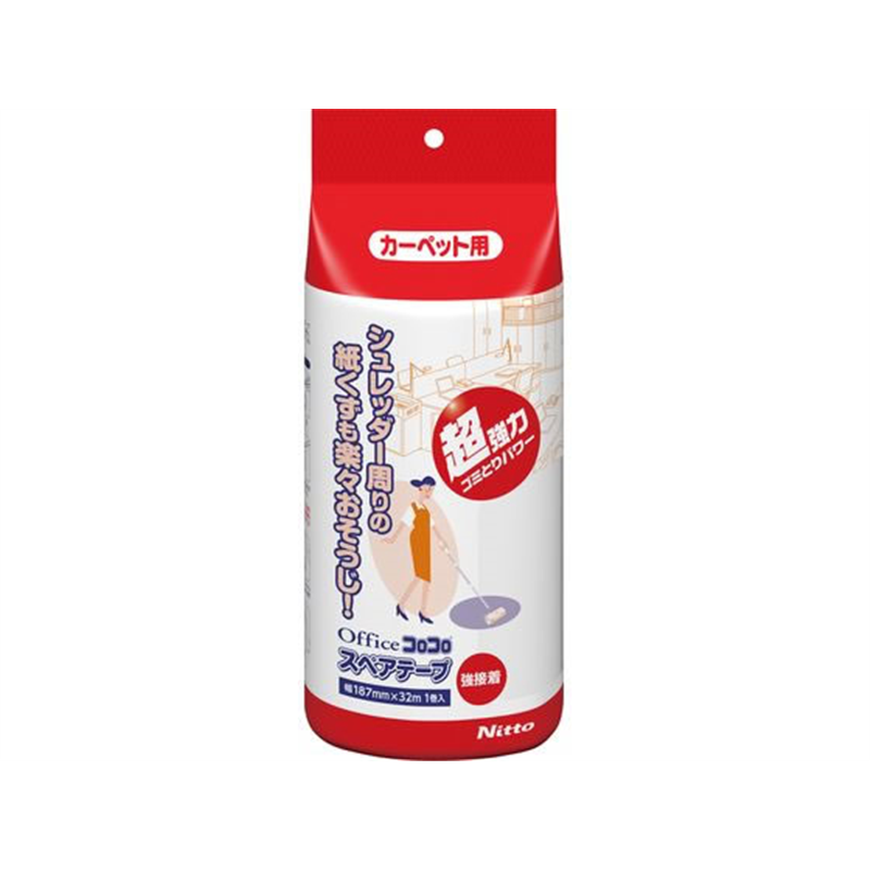 ニトムズ カーペットクリーナー スペアテープ オフィスコロコロ HG 強粘着 32M 1巻（ご注文単位1巻）【直送品】