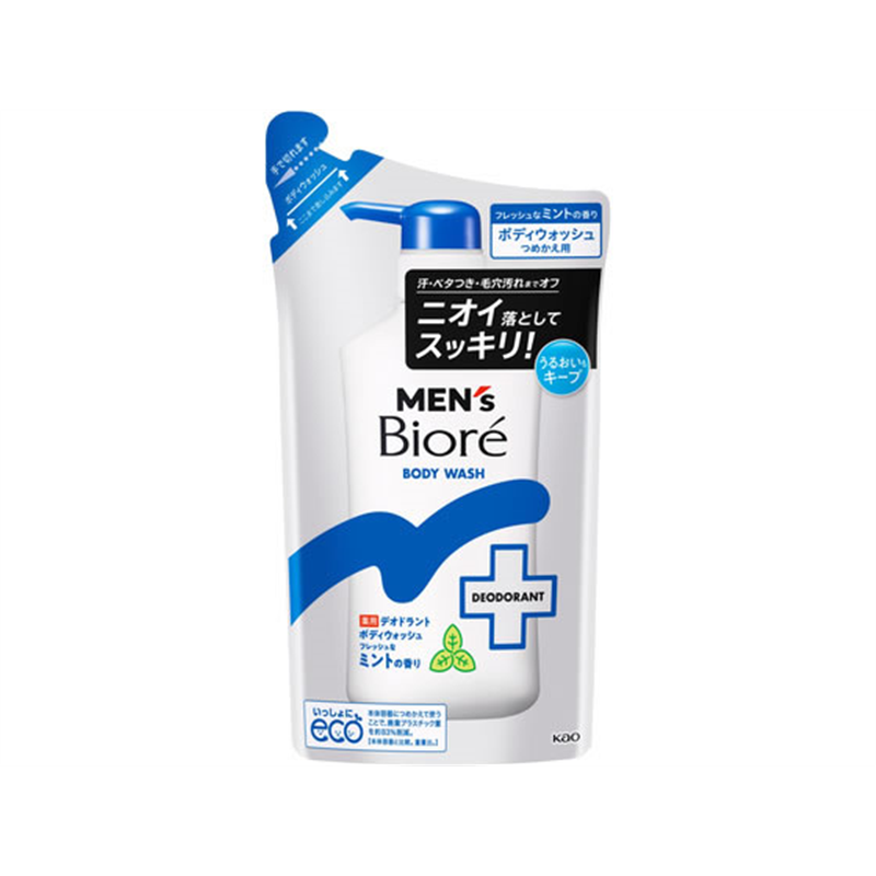 KAO メンズビオレ 薬用デオドラントボディウォッシュ ミント つめかえ用 1個（ご注文単位1個）【直送品】