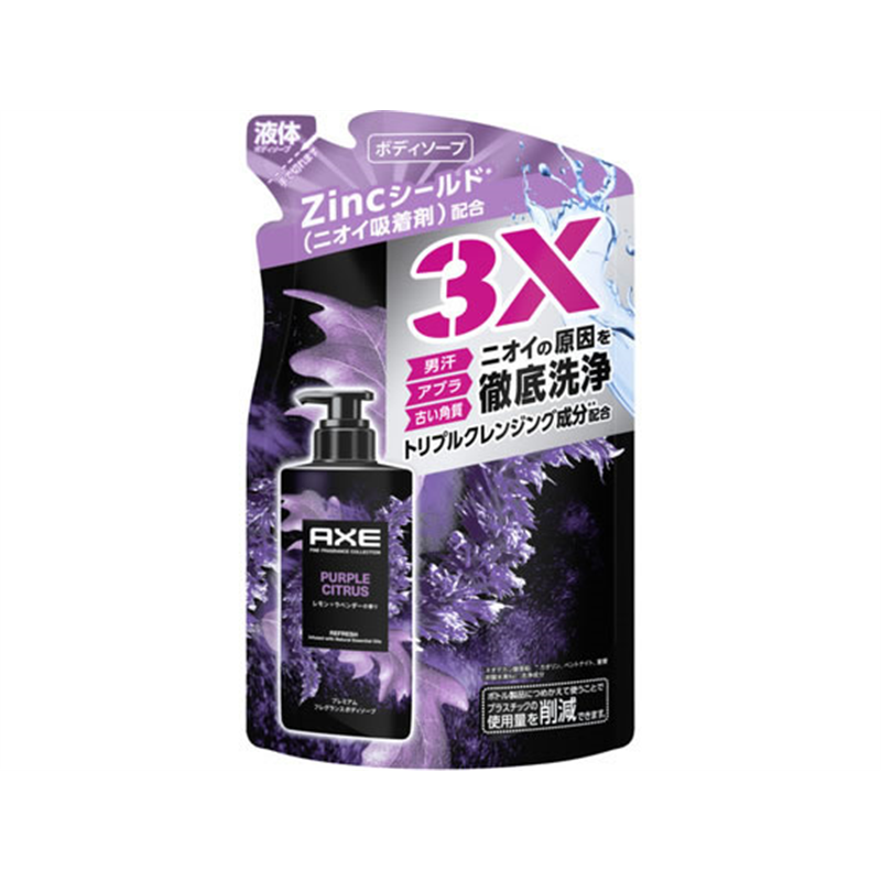 ユニリーバ AXE プレミアムフレグランス ボディソープ パープルシトラス 詰 1個（ご注文単位1個）【直送品】