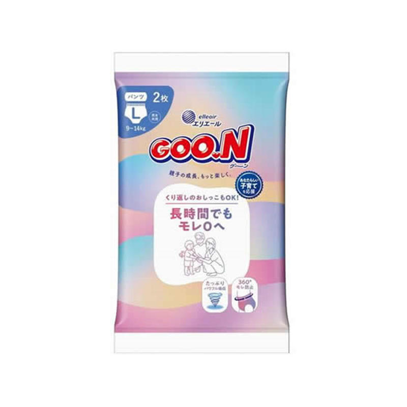 大王製紙 グーン 長時間でもモレ0へ パンツ Lサイズ 2枚 1パック（ご注文単位1パック）【直送品】