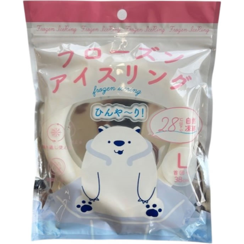アイデア フローズンアイスリング L 首回り38cm ホワイト 1個(ご注文単位1個)【直送品】