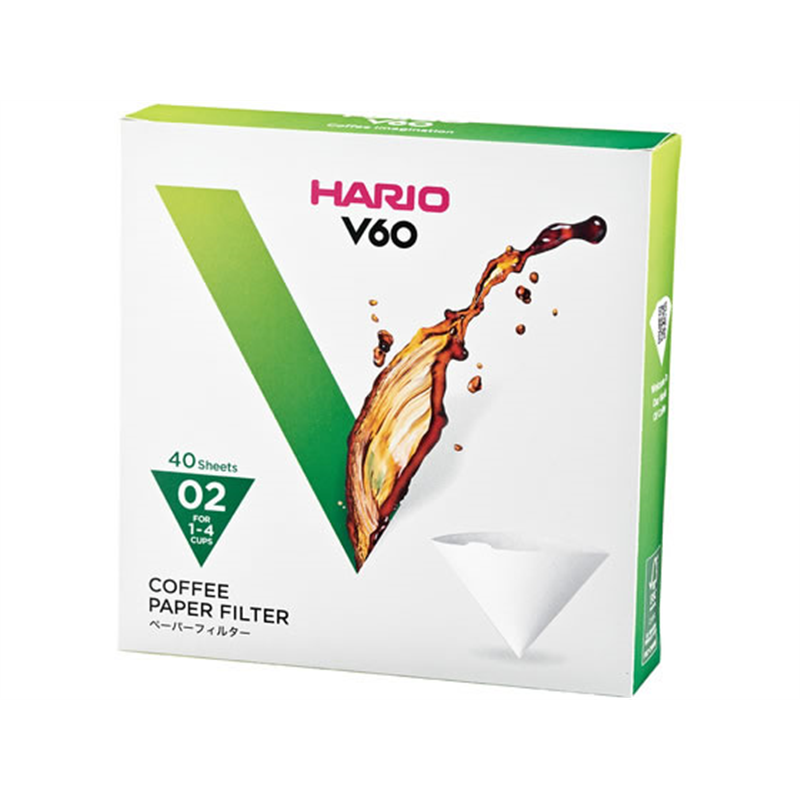 HARIO V60用ペーパーフィルター 02W 40枚 VCF-02-40W 1箱（ご注文単位1箱）【直送品】