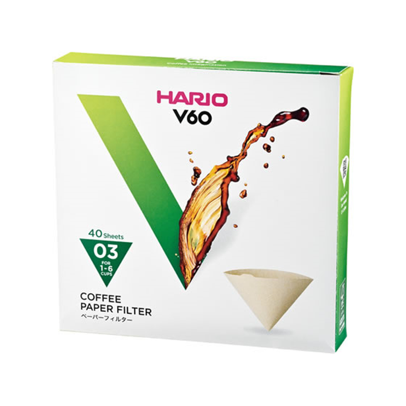 HARIO V60用ペーパーフィルター 03M 40枚 VCF-03-40M 1箱（ご注文単位1箱）【直送品】
