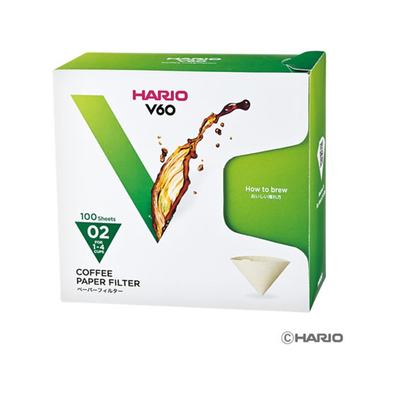 HARIO V60用ペーパーフィルター M 100枚箱入 VCF-02-100MK 1箱（ご注文単位1箱）【直送品】