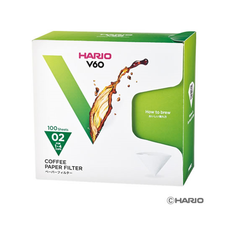 HARIO V60用ペーパーフィルター W 100枚箱入 VCF-02-100WK 1箱（ご注文単位1箱）【直送品】