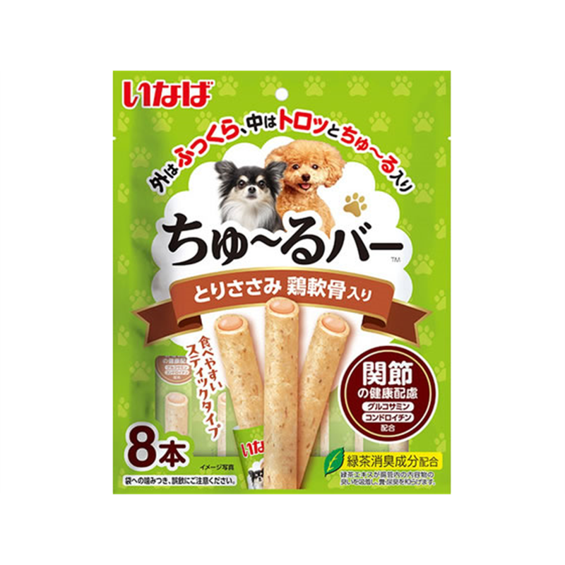 いなばペットフード ちゅーるバー 鶏 軟骨 関節 8本 1パック（ご注文単位1パック）【直送品】