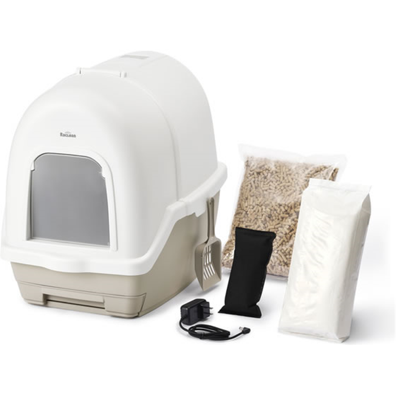 アイリスオーヤマ 炭脱臭ファン付き 猫トイレ アイボリー／ベージュ DFT-52 1セット（ご注文単位1セット）【直送品】