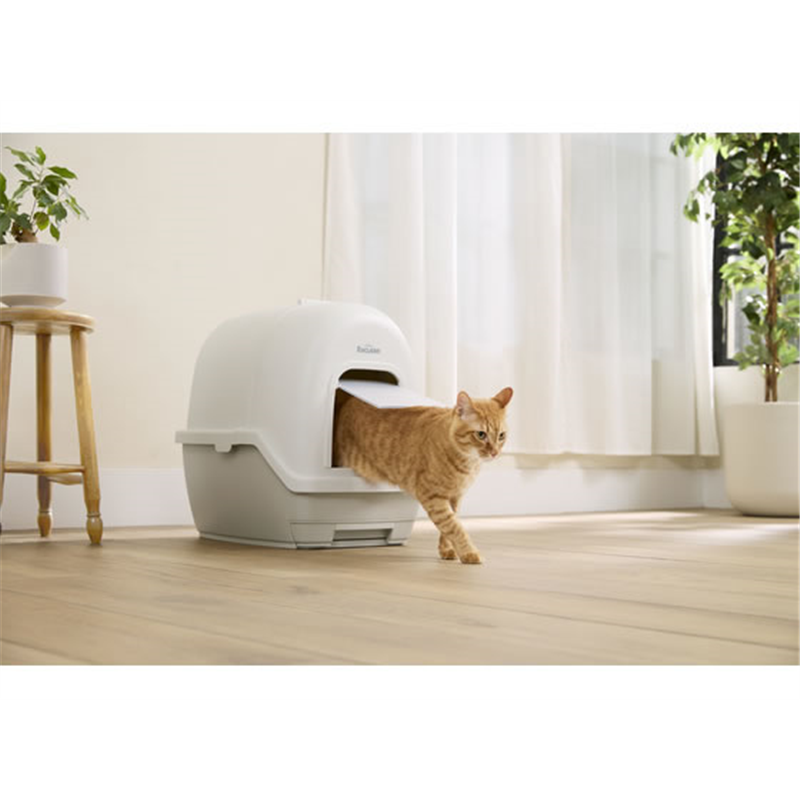 アイリスオーヤマ 炭脱臭ファン付き 猫トイレ アイボリー／ベージュ DFT-52 1セット（ご注文単位1セット）【直送品】