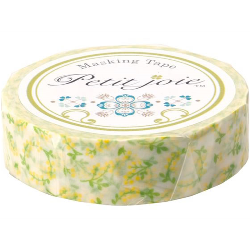 ニチバン Petit joie マスキングテープ ミモザ 15mm×18m 1巻（ご注文単位1巻）【直送品】