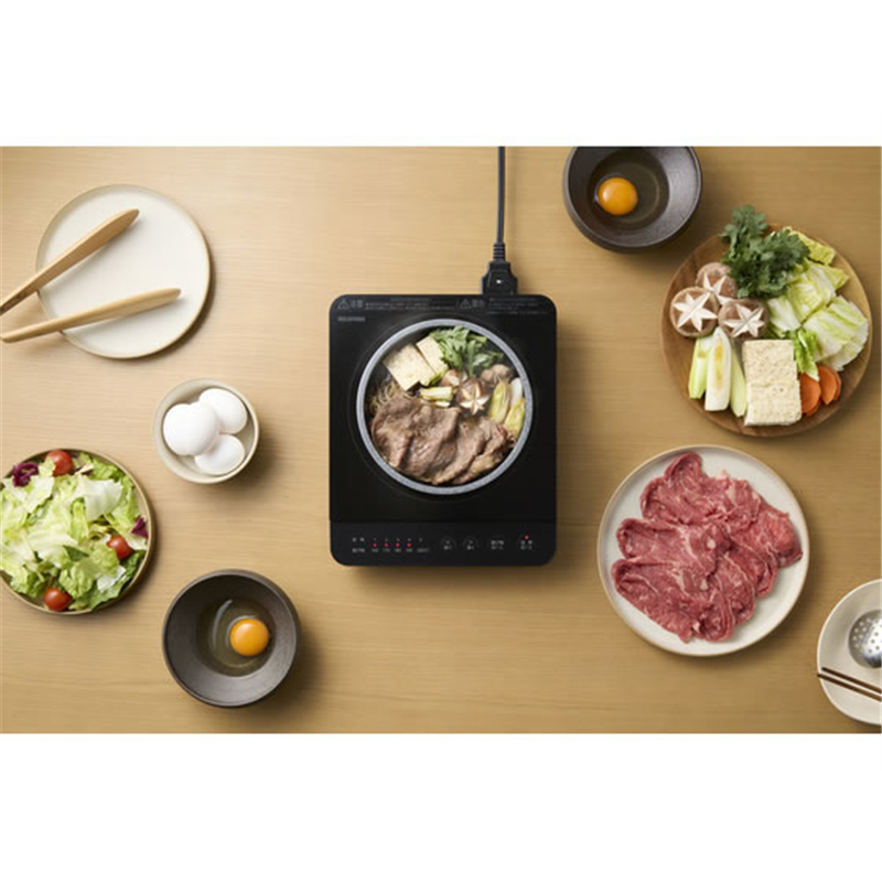 アイリスオーヤマ IHコンロ 1000W ブラック IHK-TA2-B 1台（ご注文単位1台）【直送品】