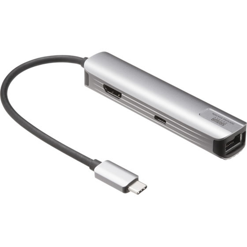 サンワサプライ USB TypeCスリムドッキングハブ ケーブル長15cm USB-5T 1個(ご注文単位1個)【直送品】